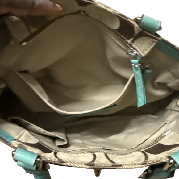 Coach Vintage Signature Hampton Canvas Jacquard Satchel Shoulder Bag - Picture 6 of 13